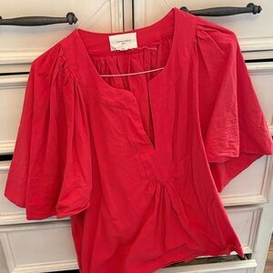 Tuckernuck Bold Red Blouse